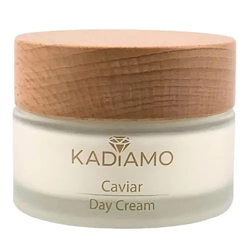 KADIAMO Caviar Day Cream 50 ml | Tagescreme | Kaviarextrakt | Vitamin A + E | Palmitoyl Tripeptid-5 | Kollagenbooster | Squalane und Panthenol | Natürliche pflanzliche Öle | Coenzym Q10
