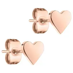 Tamaris Damen Ohrring in Roségold - Herzform Edelstahl Ohrstecker - Ohrringe für Damen aus hochwertigem Edelstahl in Roségold, zeitloses Design, ideal als Geschenk, verpackt in original Tamaris Geschenkverpackung.