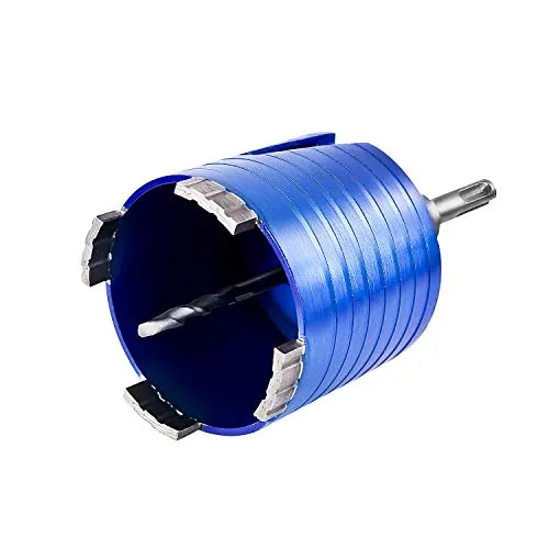 S&R Diamant-Bohrkrone 82 mm SDS-plus - Kernbohrer für präzise Bohrungen in Beton, Ziegel und Naturstein. Ideal für staubarmes Arbeiten ohne Wasser, perfekt für die Installation von Steckdosen.