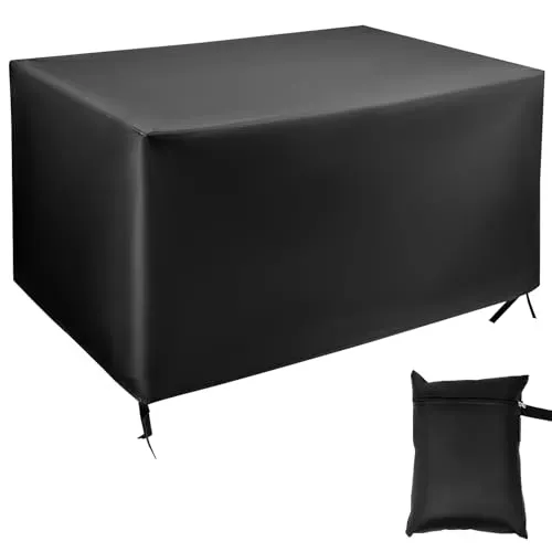 QWORK® Gartenmöbel Abdeckung, 150 x 90 x 80cm UV-Schutz Terrassenmöbel Abdeckung, 420D Oxford-Gewebe Wasserdicht Schutzhülle für Gartenmöbel