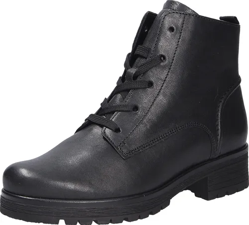 Gabor Schnürstiefeletten - 32.095.57 Damen Schwarz 38 EU - Wanderschuhe aus hochwertigem Glattleder mit weichem Fleecefutter und praktischem Reißverschluss für einfachen Einstieg. Ideal für breitere Füße (Weite G) und vielseitige Outfit-Kombinationen.