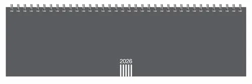 Wochenquerplaner, anthrazit 2026: Praktischer Tischquerkalender zum Umklappen. Zeitloser Spiral-Kalender 2026 fürs Büro. Wochenplaner für den Schreibtisch. (Tischkalender Heye)