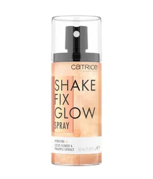 CATRICE Shake Fix Glow Gesichtsspray 50 ml - Erfrischendes Fixierspray mit Kaktusblüten- und Ananas-Extrakten für einen strahlenden Glow. Vegan und mikroplastikfrei, verlängert die Haltbarkeit des Make-ups und pflegt die Haut.