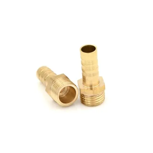 BE-TOOL Außengewinde BSP-Gewinde 3/8 Zoll Außengewinde Rohrverschraubung 12 mm Widerhaken Schlauchanschluss für Teich/Pool/Schlauch Adapter (2 Stück)