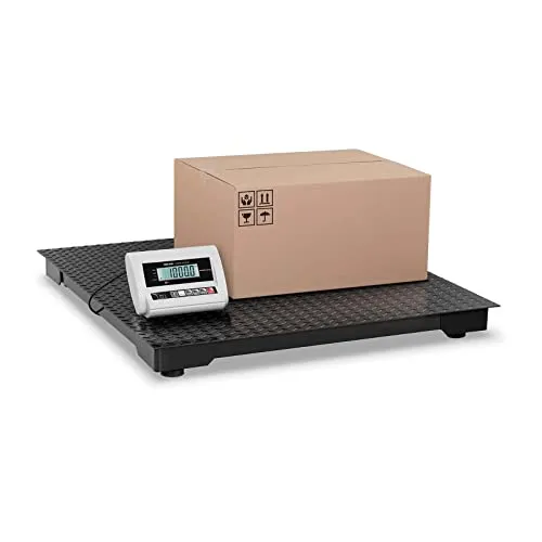 Steinberg Systems Präzisionswaage 1000 kg - LCD Anzeige - Feinwaage mit 1.000 kg Kapazität und 500 g Genauigkeit, ideal für Lager und Industrie. Energiesparend mit bis zu 10 Stunden Akkulaufzeit und gut lesbarem LCD-Display.