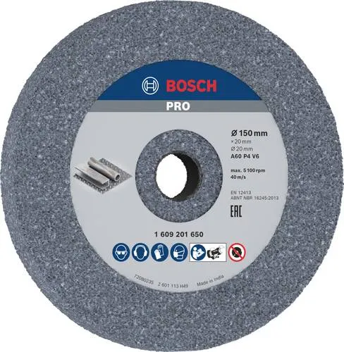 Bosch Accessories 1609201650 Schleifscheibe Durchmesser 150mm Bohrungs-Ø 20mm 1St.