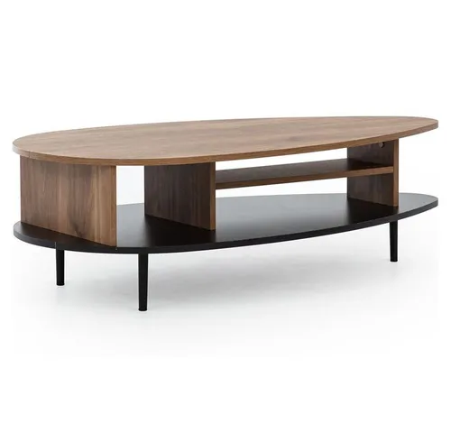 Lomadox Couchtisch VAREDO-132 – Moderner Eiche Tisch mit Stauraum - Stylischer Couchtisch im Vintage Design, gefertigt aus Eiche Nb. mit viel Stauraum. Ideal für ein individuelles Wohnzimmer, kombiniert geometrische Formen mit eleganten Metallfüßen.
