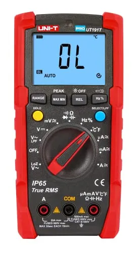 Produktbild UNI-T UT191E Professionelles Multimeter mit IP65 600V AC/DC, 20A, 10Hz-1MHz