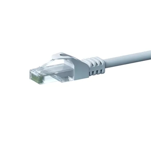 Danicom CAT 6 Netzwerkkabel U/UTP - 1,50 Meter - Weiß - CCA, POE, Ethernet, LAN, Patchkabel, Datenkabel, RJ45 - für Serverschränke, Switches, Router, Modems!