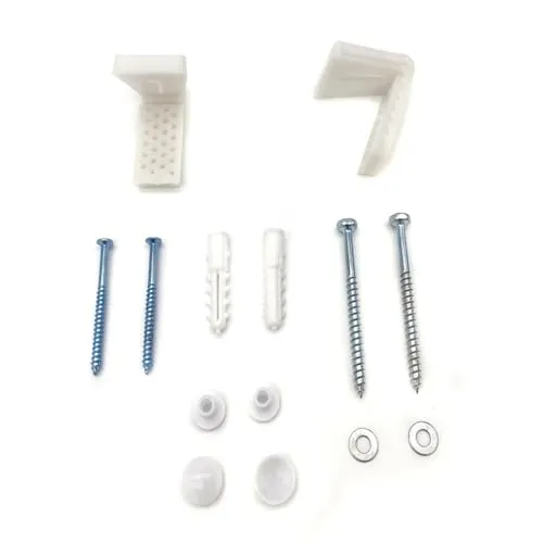 WC-Befestigung,Befestigungsset mit 4 PCS Dübeln Metall,Abdeckkappe und Erweiterungsstecker,Befestigungsset für Stand-WCs, Stand-Bidets und Badablagen für zur WC-Montage(80mm Schraube)