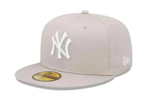New Era New York Yankees MLB League Essential Stone 59Fifty Basecap – 7 1/8-57cm (M) - Klassisches New York Yankees Cap in Fullcap-Form mit flachem Schirm. Offizielles Lizenzprodukt der MLB mit hochwertiger Verarbeitung und bequemer Passform für jeden Anlass.