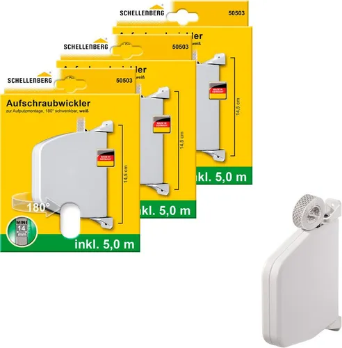 SCHELLENBERG Aufputz-Gurtwickler Set 3-tlg. für Rollläden