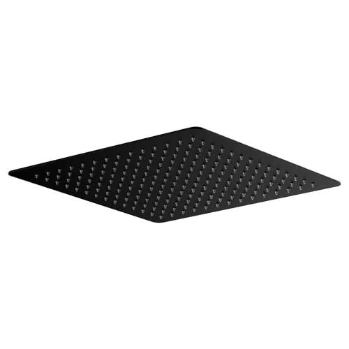 Stilform Luxus Edelstahl Regendusche 40x40 cm in Schwarz Matt