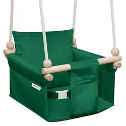 MAMOI® Indoor-Kinderschaukel mit Sicherheitsgurten – Grün