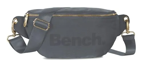 Bench Gürteltasche Nylon grau - Stylische Damen Gürteltasche aus robustem Twill Nylon, ideal für Freizeit und unterwegs. Kompakte Maße von 25x14cm bieten ausreichend Platz für Essentials.