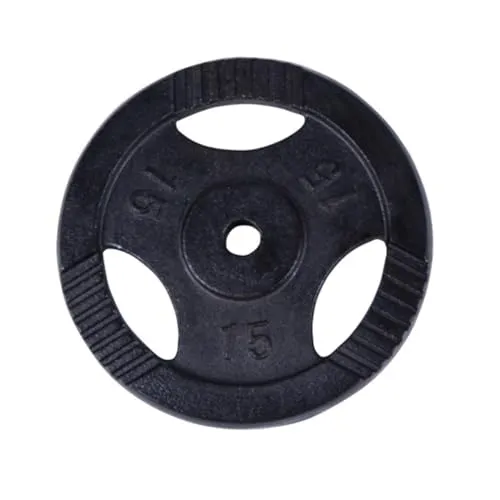GORILLA SPORTS® Hantelscheiben - Einzeln/Set, 0,5kg, 1,25kg, 2kg, 2,5kg, 5kg, 10kg, 15kg, 20kg, 27,5kg, 30kg Gewichte, Tri-Grip, 30mm, Gusseisen, Silber/Schwarz - Gewichtsscheiben, Hanteln Set