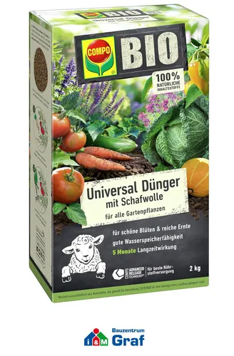 Compo Gartenturbo Universaldünger 4 kg - Leistungsstarker Universaldünger für alle Gartenpflanzen. Sorgt für schnelles Wachstum und kräftige Pflanzen. Ideal für Obst, Gemüse und Blumen. Granulatform für einfache Anwendung im Außenbereich.