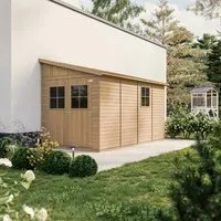 Timbela Anbau-Gartenhaus Holz M340+M340G 8 m²