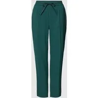 OPUS Stoffhose in verkürztem Design Modell 'Melosa' in Petrol, Größe 36