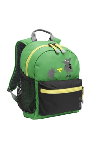 Jack Wolfskin Kinderrucksack LITTLE SCOUT 10 - Rucksack für Kinder, leicht und mit weiten Deckelöffnung für einfachen Zugriff. Reflektierende Details sorgen für Sicherheit bei Dunkelheit. Mit herausnehmbarer Sitzmatte für entspanntes Spielen unterwegs.