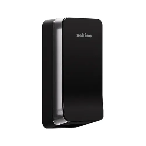 Toilettenpapierspender Einzelblatt Wepa Satino schwarz - Toilettenpapierhalter mit hygienischer Einzelblattausgabe, ideal für sensible Bereiche wie Gesundheitseinrichtungen. Servicefreundlich durch kontinuierliche Nachfülloption.
