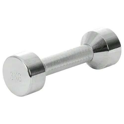 Chromhantel massiv, 3 kg, Stück - Kurzhantel aus massivem Chrom, ideal für effektives Gewichtheben und Training für Unisex Erwachsene. Robustes Design für eine lange Lebensdauer und intensives Training.
