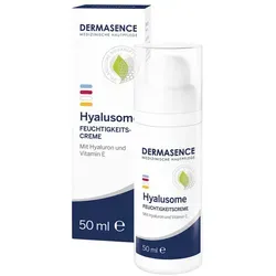 Dermasence Hyalusome Feuchtigkeitscreme - Arzneimittel zur Anti-Aging-Pflege, hydratisiert mit Hyaluron und Avocadoöl, stärkt die Hautbarriere und reduziert Falten für ein glatteres Hautgefühl.
