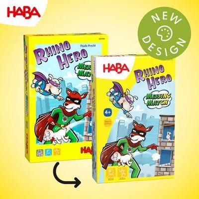 Haba !!! Spiel - Rhino Hero - Missing match (Duits) = Frans 1306406002 - Nederlands 1306406003