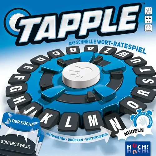 Hutter Trade Selection Spiel Tapple: Schnelles Wortspiel für die ganze Familie - Gesellschaftsspiel mit innovativem 3D-Buchstaben-Rad für dynamischen Spielspaß. Perfekt für gesellige Runden und fördert Kreativität und Wortschatz.