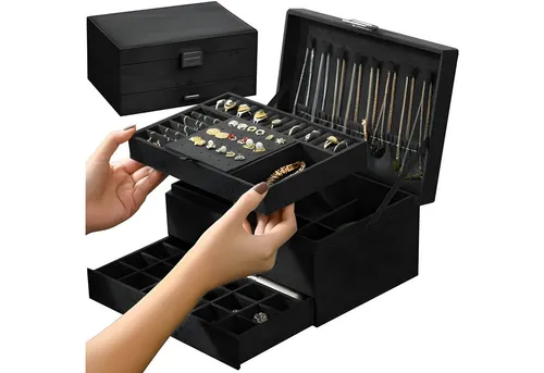 Soulima Schmuckkästchen Koffer in schwarz von soulima