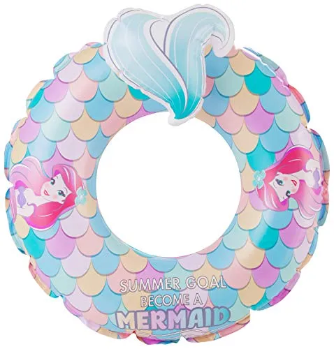 Disney Prinzessin Disney Ariel Outdoor Aufblasbarer Schwimmring, Pool Schwimmer, Wasser Spaß Sommer Strand Spielzeug für Kinder, Mehrfarbig