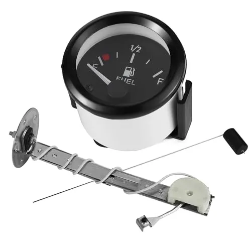 Rupse Universal Auto Kraftstoffanzeige - Auto-Kraftstoffanzeiger mit hoher Präzision, rostfreiem Edelstahl und 8 Hintergrundbeleuchtungsfarben, IP67 wasserdicht und einfach zu installieren.