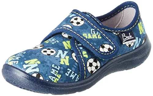 Beck Jungen Game Hausschuhe - Bequeme Hausschuhe aus 100% Baumwolle mit Granulat für optimalen Tragekomfort, ideal für Zuhause.
