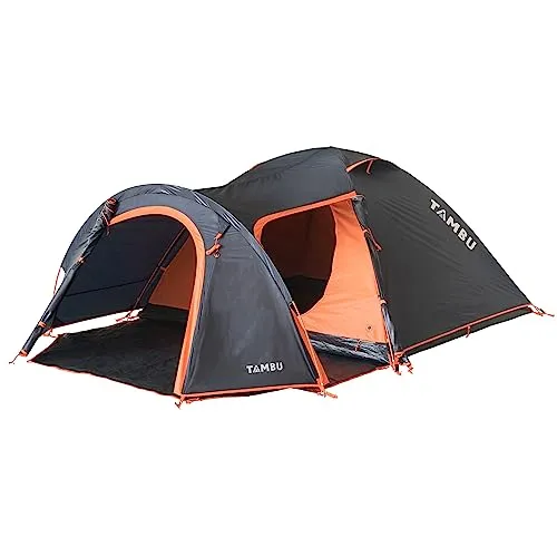 TAMBU AKASA Zelt für 4 Personen - Ultraleicht und Wasserdicht - Kuppelzelt für bis zu 4 Personen mit 2000mm Wassersäule, ideal für Camping und Festivals. Leicht, tragbar und mit optimaler Luftzirkulation für besten Komfort.