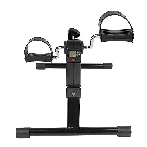 Mini-Heimtrainer Fahrrad, Fitnessgerät für Zuhause, Arm und Beintrainer Fitnesstrainer, Fitness, Hometrainer Bewegungstrainer mit LCD-Monitor und Einstellbarem Widerstand, 37 * 50 * 23,5cm (schwarz)