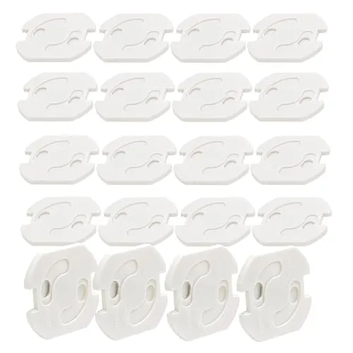 BIGtec Steckdosen Kindersicherung 20 Stück Steckdosenschutz Kinder Steckdosensicherung Steckdosenleisten Baby Kleinkind Sicherung Schutz mit Drehmechanik