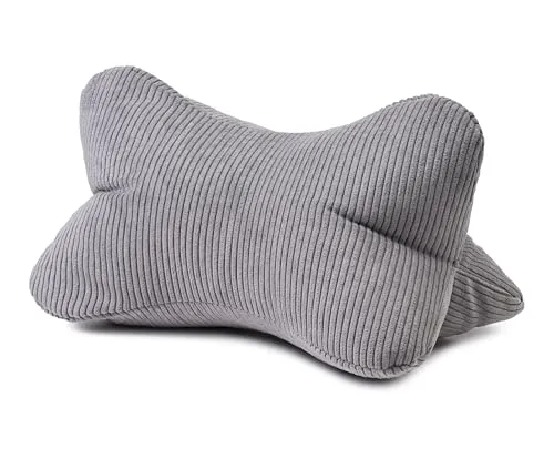 Gözze - Leseknochen Capri, Nackenkissen in Feincord-Optik, Lese- und Relaxkissen für Nacken und Rücken, 40 x 25 cm - Anthrazit