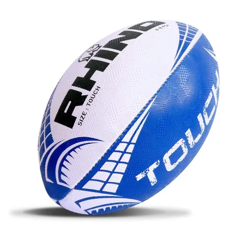 Rhino Touch Rugby Ball White/Blue White/Blue von Rhino