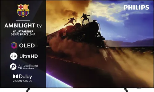 Philips 48OLED760/12 48 Zoll OLED-Fernseher - 4K Ultra HD Smart TV mit beeindruckendem OLED-Display für lebendige Farben und tiefes Schwarz, ideal für Filmabende und Gaming.
