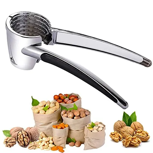 Wuzdy Nussöffner Metall, Nussknacker, Metall Walnussknacker, Nuts Cracker Tool, Multifunktional Zuhause Nußknacker, mit Rutschfestem Griff, für Nüsse, Mandeln, Haselnüsse, Walnüsse, Mandeln