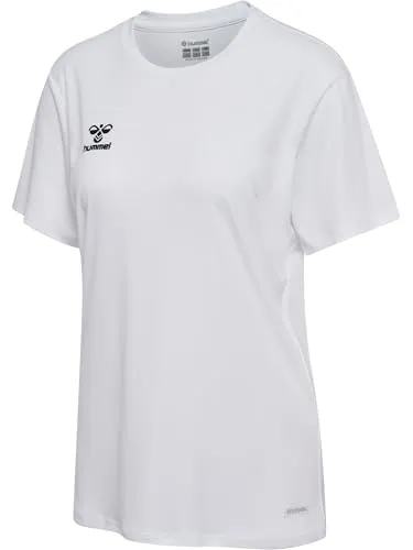 Hummel Damen Hmlessential Jersey S/S Woman Blouse, Weiß, L EU