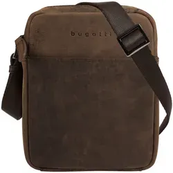 bugatti Luca kleine Schultertasche aus echtem Leder - Herren-Schultertaschen, handgefertigt aus echtem Leder im Vintage-Look, ideal für Alltag und Kurztrips mit viel Stauraum und praktischem verstellbarem Schultergurt.
