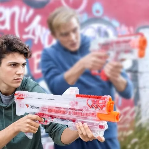 X-Shot-Chaos-Ragequit Faze - Transparenter Kugel-Blaster mit 24 Kugeln