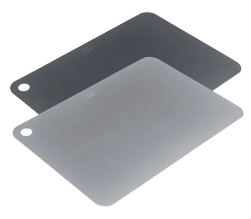 Kuhn Rikon Schneidebretter Set, 2 Stk., Grau, 37x25 cm, Biegsames Material