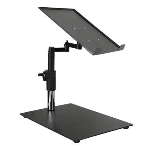 DJ Player Stand, höhenverstellbar - PA Koffer & Racks, stabiler DJ Stand mit verstellbarer Höhe von 330 bis 480 mm für optimalen Komfort beim Auflegen.