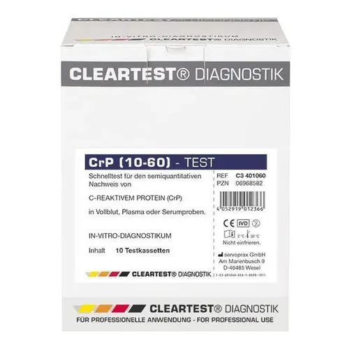 CLEARTEST CRP (10/60) Schnelltest - 10er-Pack für schnelle Entzündungsdiagnose - Sonstige: Semiquantitativer Schnelltest zur schnellen Bestimmung von CRP-Werten in nur 5 Minuten, ideal für die Unterscheidung zwischen akuten und chronischen Entzündungen.