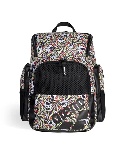 ARENA Rucksack Schwimmbadtasche One Go 35 Liter FUN SKULLS - Tagesrucksäcke mit 35 Litern Volumen, ideal für Schwimmausrüstung und Freizeit, stylisches Fun Skulls Design.