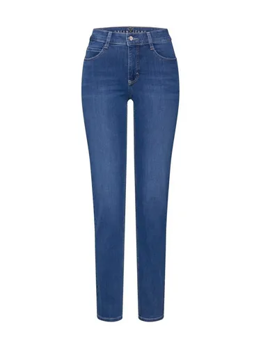 MAC Jeans Damen Dream Jeans, Blau, 34W / 30L - Jeans in Blau mit farblich angepassten Nähten, hoher Stretchanteil für optimale Bewegungsfreiheit und perfekten Sitz.