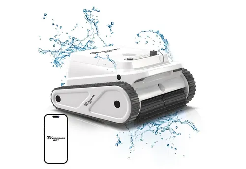 Evercross BOT Poolroboter, Schwarz, Kunststoff, 46.3x30.7x49.6 cm, Freizeit, Pools und Wasserspaß, Poolzubehör