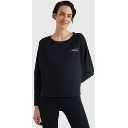 Tommy Hilfiger Damen Langarmshirt Basic, Blau (Desert Sky), L - Sweatshirts für Damen, aus 96% Bio-Baumwolle für hohen Tragekomfort und optimale Bewegungsfreiheit, perfekt für Freizeit- und Büro-Looks.